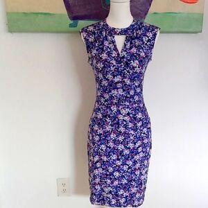 Cache Floral Blue Dress